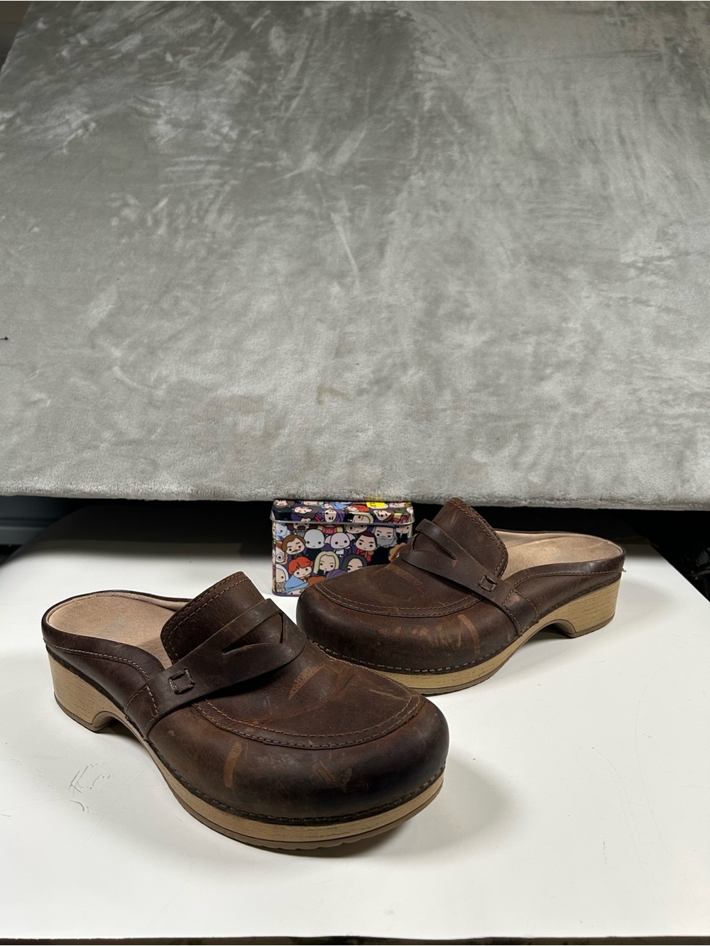 Dansko Bel Brown Leather Slip-On Clog Mules - Women